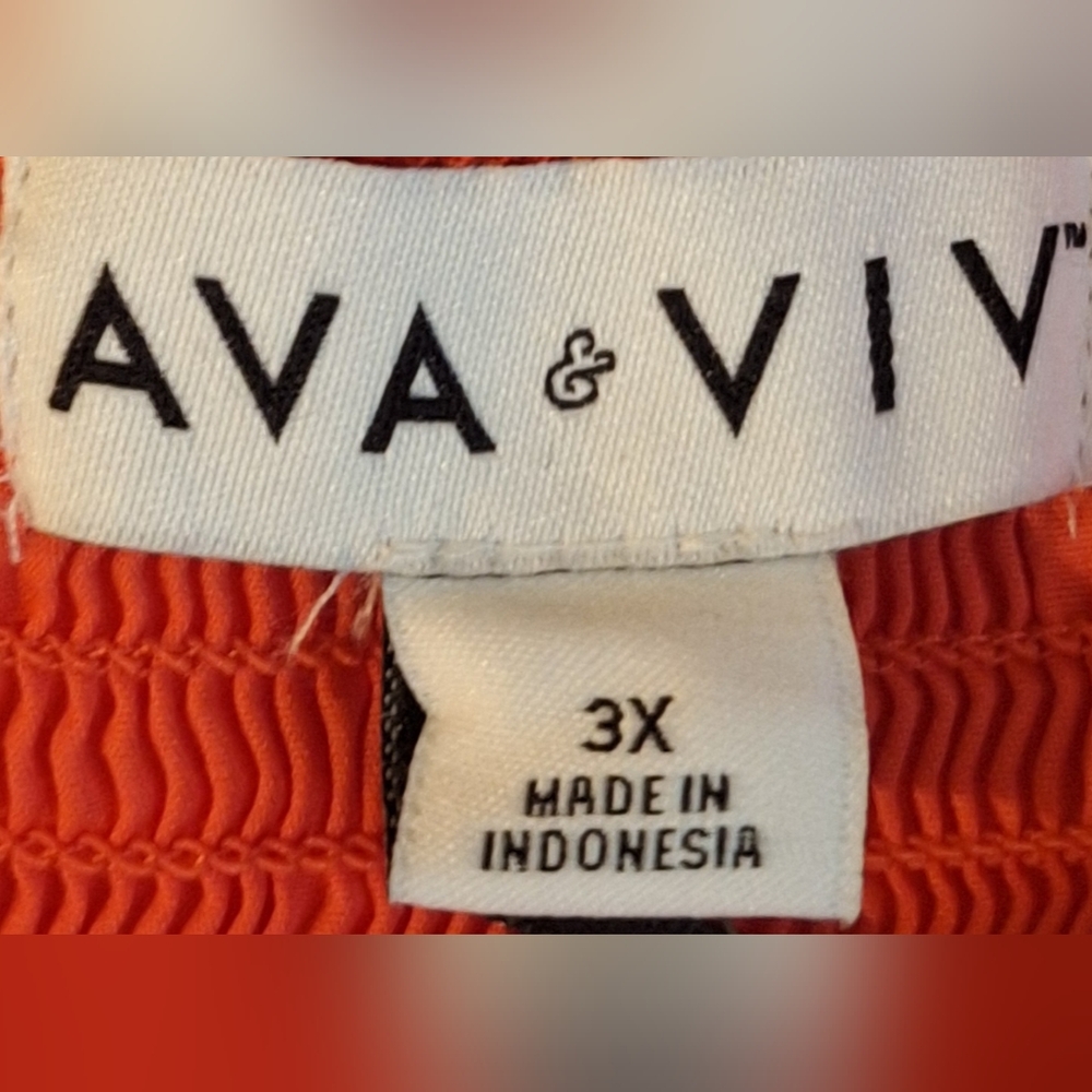 AVA & VIV Vibrant Coral Sundress - Picture 6 of 7